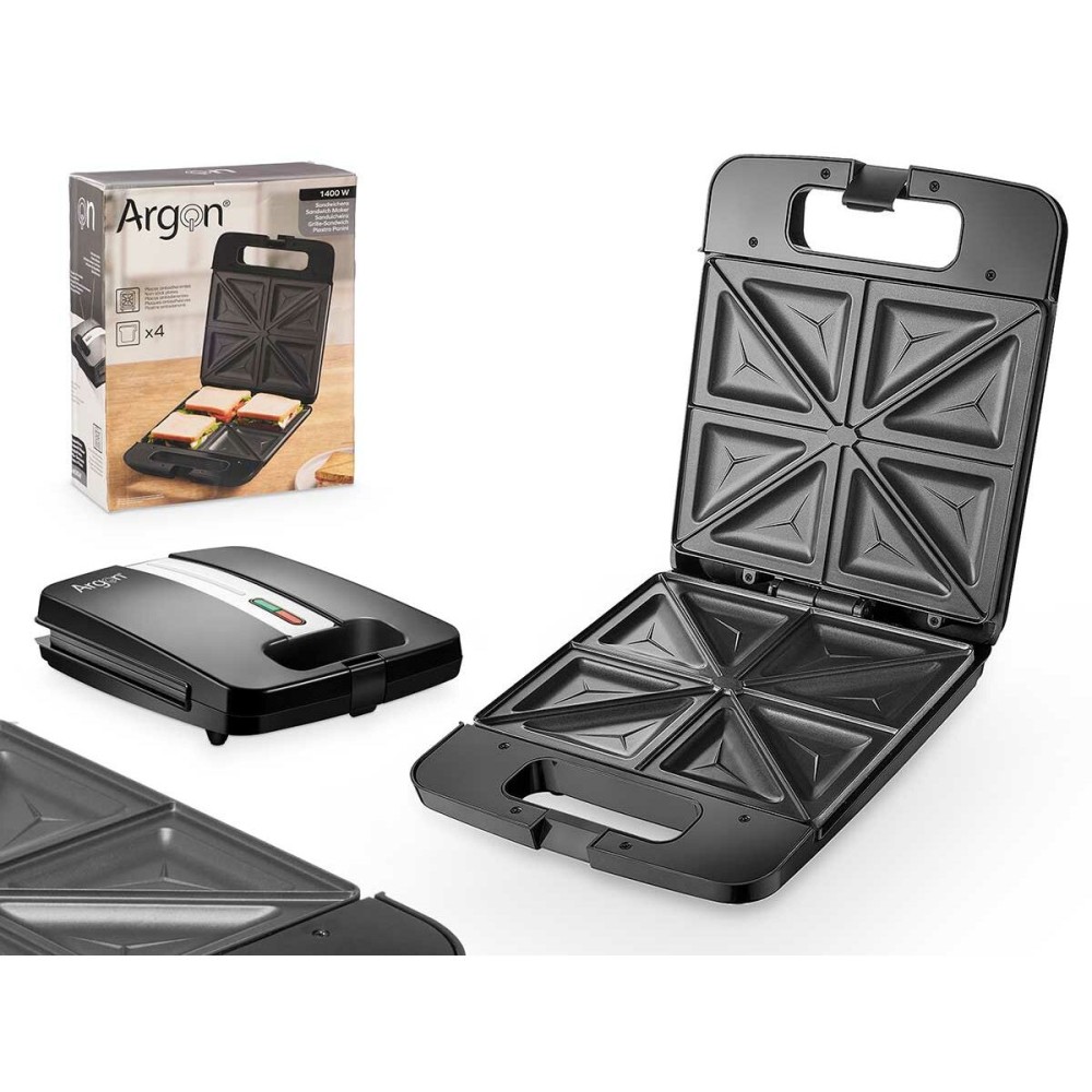 Sandwich Maker Argon K-718-2 Black Steel 1400 W