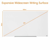 Magnetic board Nobo Impression Pro White Crystal 126 x 71 cm