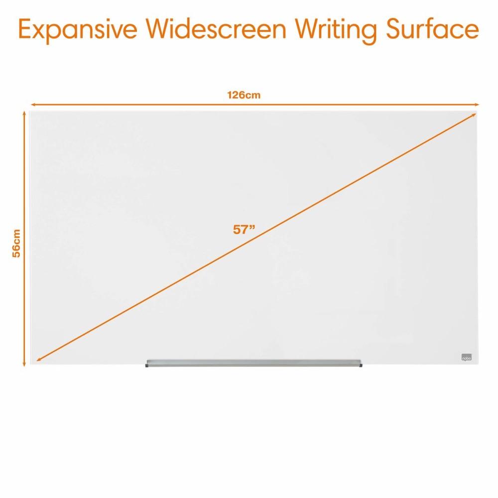 Magnetic board Nobo Impression Pro White Crystal 126 x 71 cm