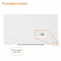 Magnetic board Nobo Impression Pro White Crystal 126 x 71 cm