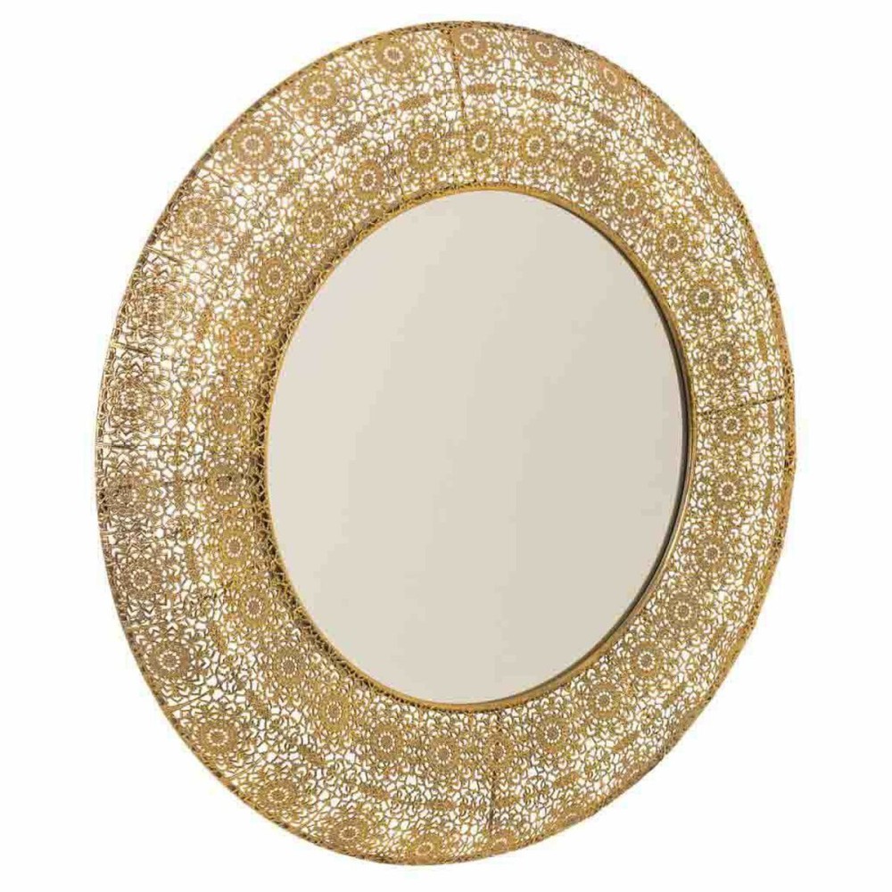 Wall mirror Alexandra House Living Golden 4 x 83 x 83 cm Circle