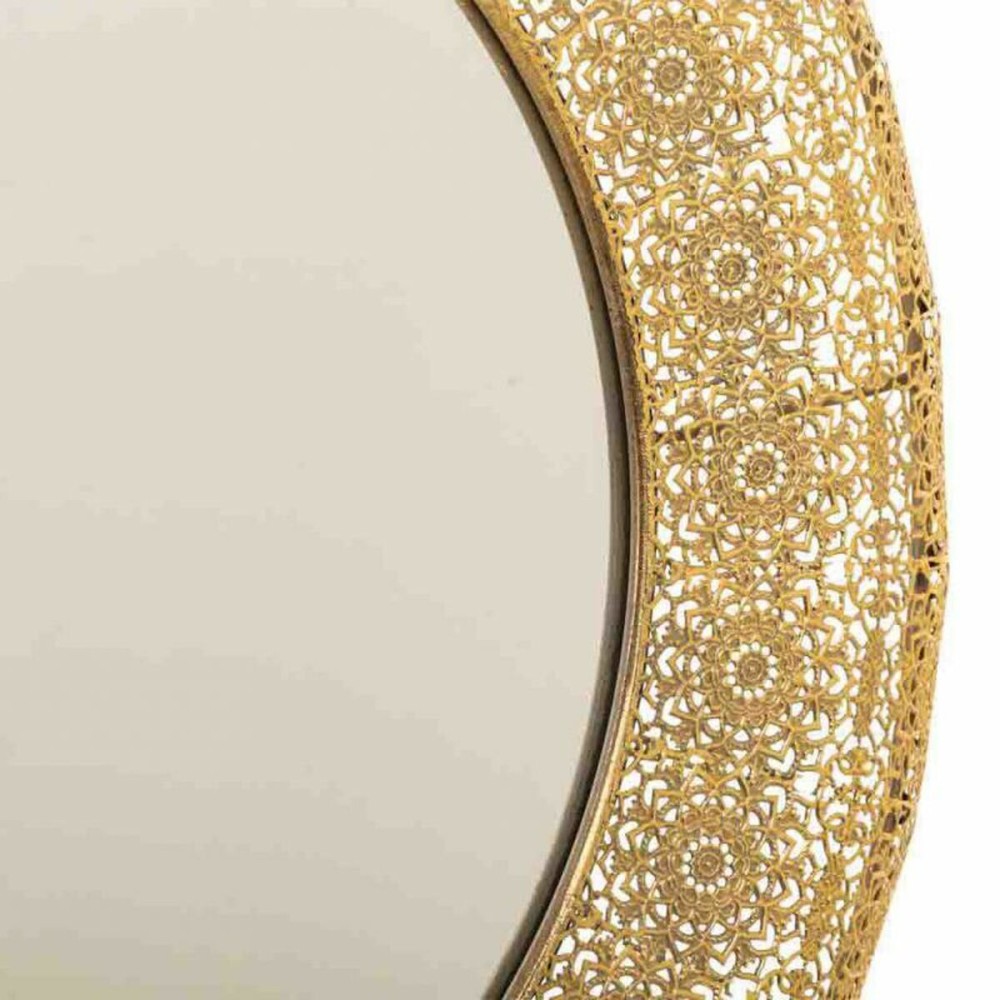 Wall mirror Alexandra House Living Golden 4 x 83 x 83 cm Circle