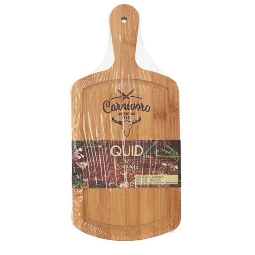 Cutting board Quid Carnivoro Brown Wood Steel 35 x 16 x 2 cm