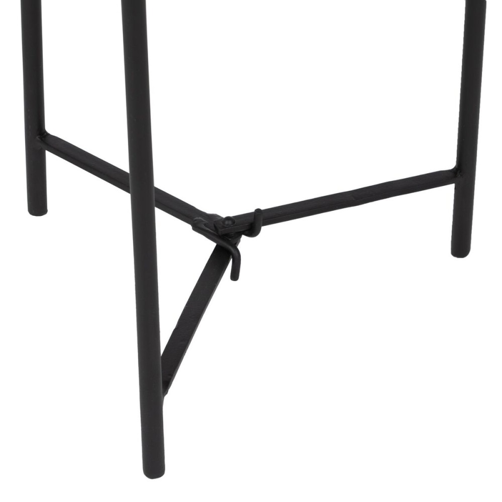 Table d'appoint 30 x 30 x 40,5 cm Noir Taupe Fer