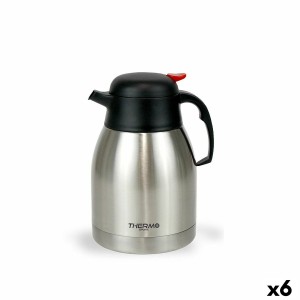 Thermoskanne ThermoSport Knopf Edelstahl 1,5 L (6 Stück)