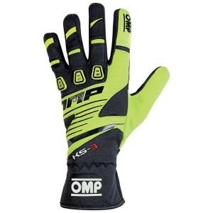 Karting Handschuhe OMP KS-3 Gelb/Schwarz XL