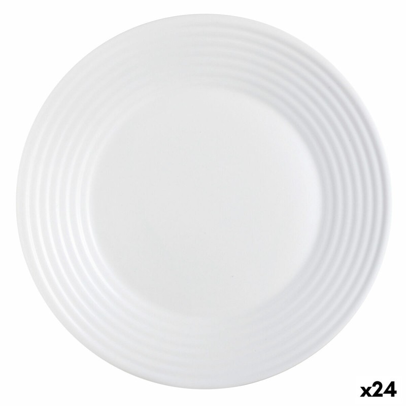 Dessous d'Assiette Luminarc Harena Blanc verre (Ø 27 cm) (24 Unités)