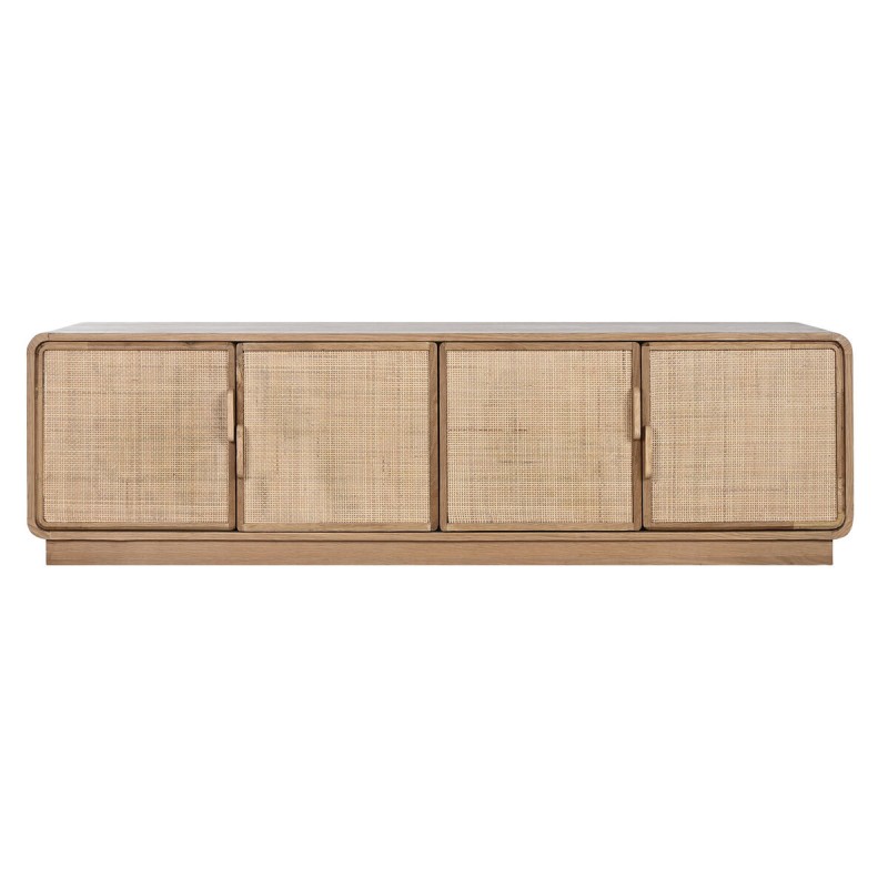 Meubles de télévision Home ESPRIT Naturel Rotin Chêne 157 x 40 x 46 cm