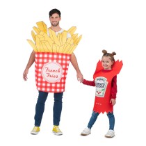 Costume for Adults My Other Me Fried Potatoes (chips) Ketchup One size