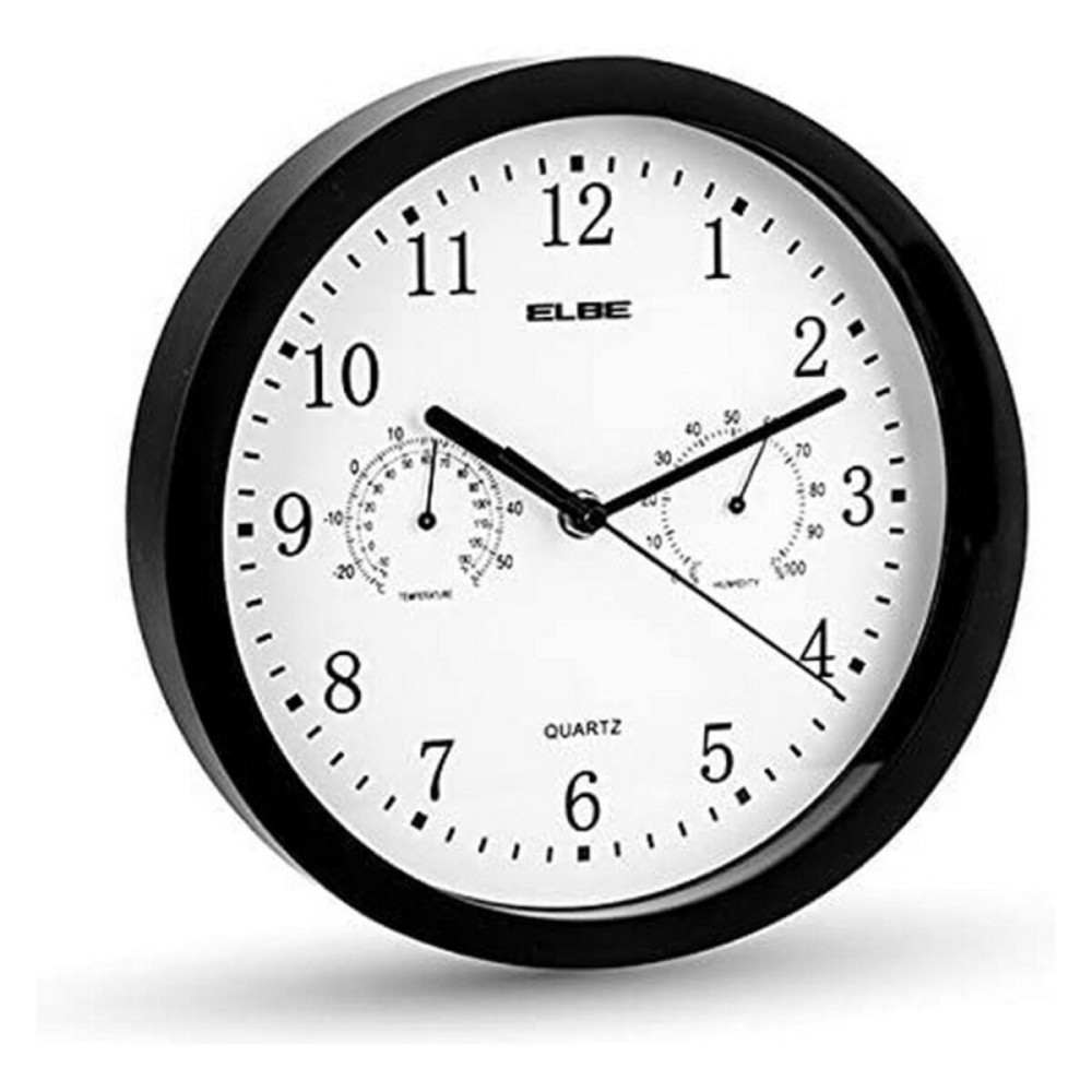 Wall Clock ELBE RP-1005-N White/Black