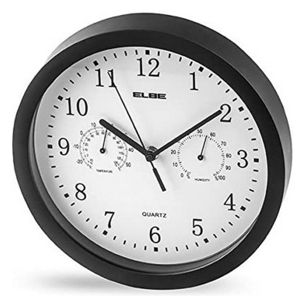 Wall Clock ELBE RP-1005-N White/Black