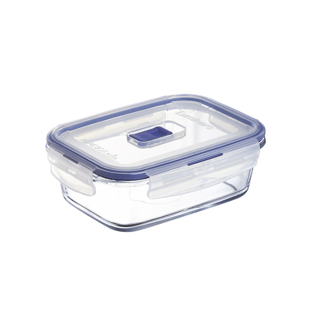 Hermetic Lunch Box Luminarc Pure Box Active 16 x 11 cm 820 ml Bicoloured Glass (6 Units)