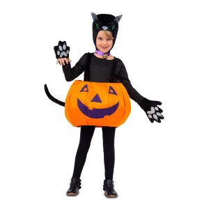 Costume for Children My Other Me Black Pumpkin Cat M 3-6 years (5 Pieces)