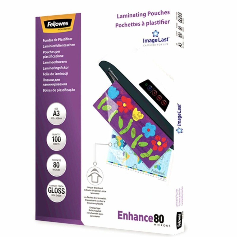 Laminating Pouches Fellowes 100 Pieces Transparent A3 (5 Units)