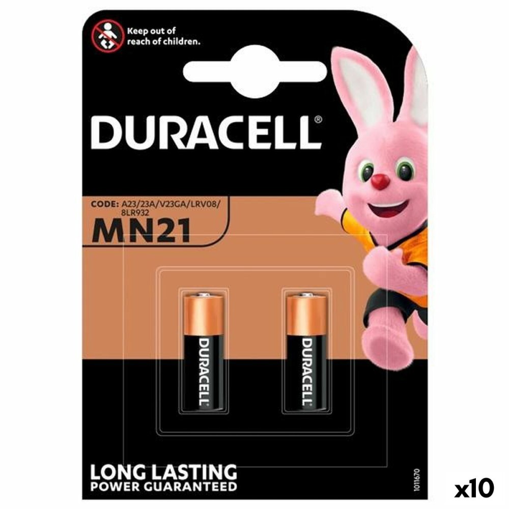 Piles Alcalines DURACELL 12 V MN21 (10 Unités)