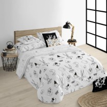 Housse de Couette Looney Tunes Looney B&W Multicouleur 175 Fils 180 x 220 cm