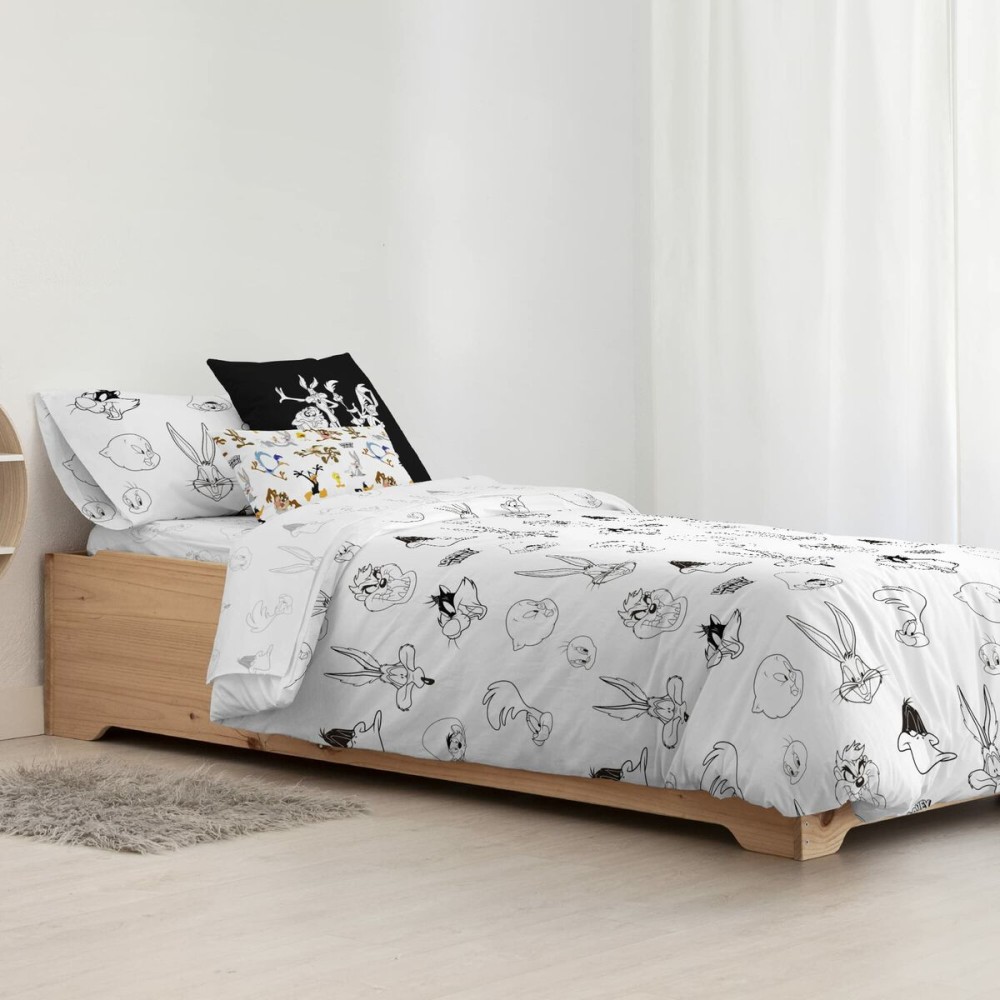 Bettdeckenbezug Looney Tunes Looney B&W Bunt 175 Fäden 180 x 220 cm