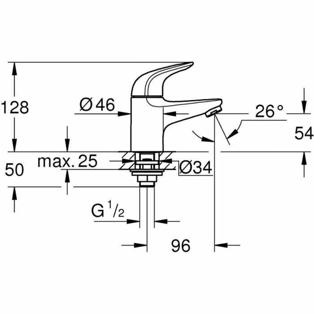 Mischbatterie Grohe Metall Messing