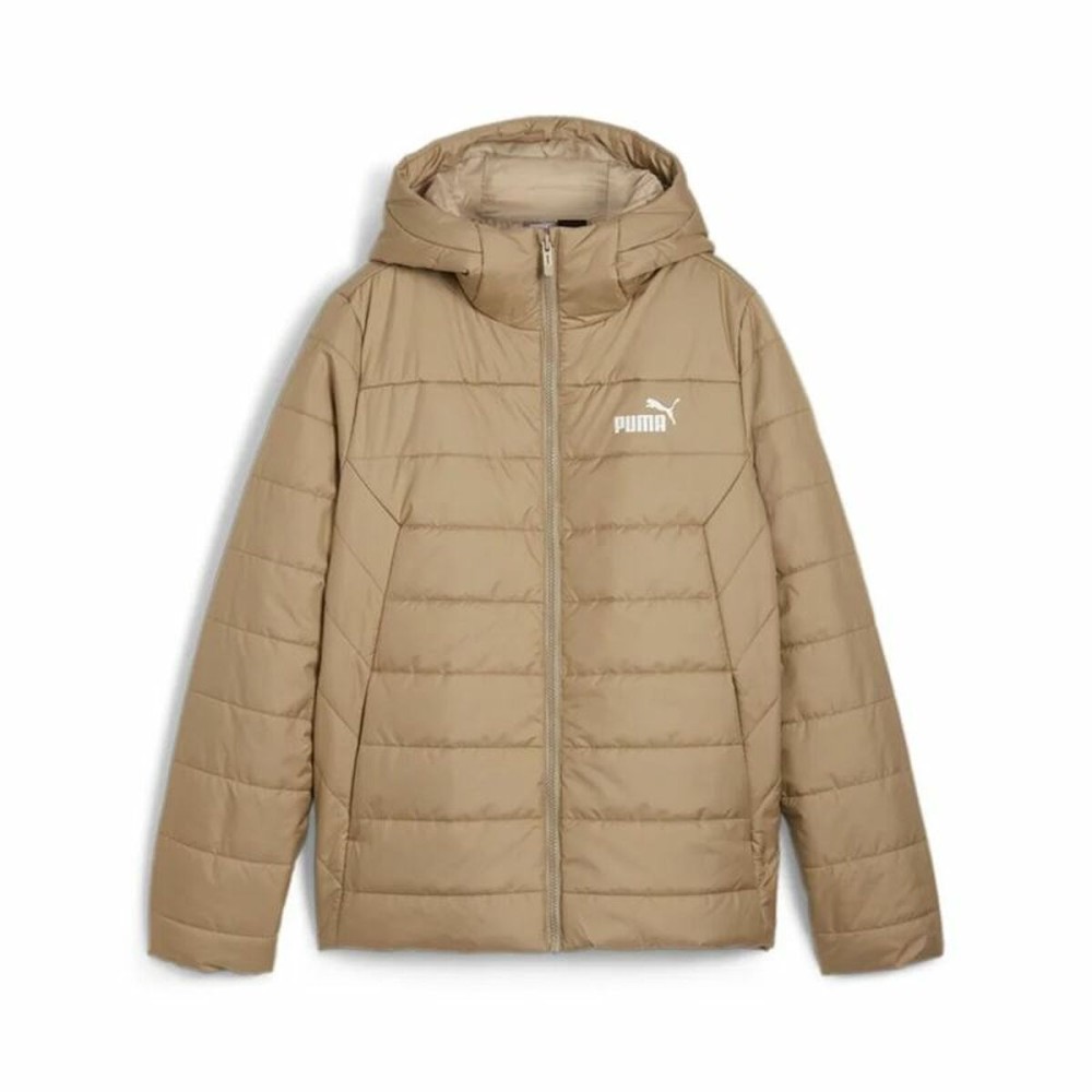 Women's Sports Jacket Puma Ess Hooded Padded Jacket Beige