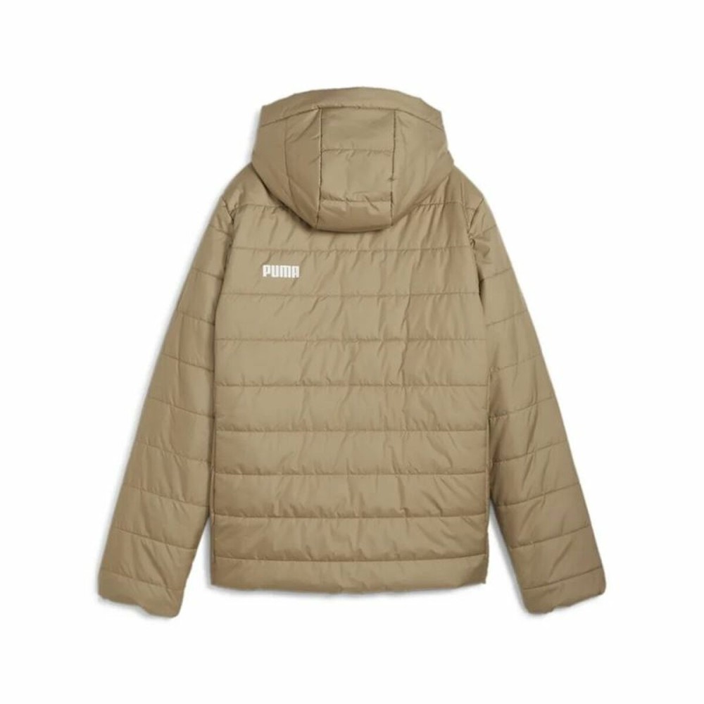 Women's Sports Jacket Puma Ess Hooded Padded Jacket Beige