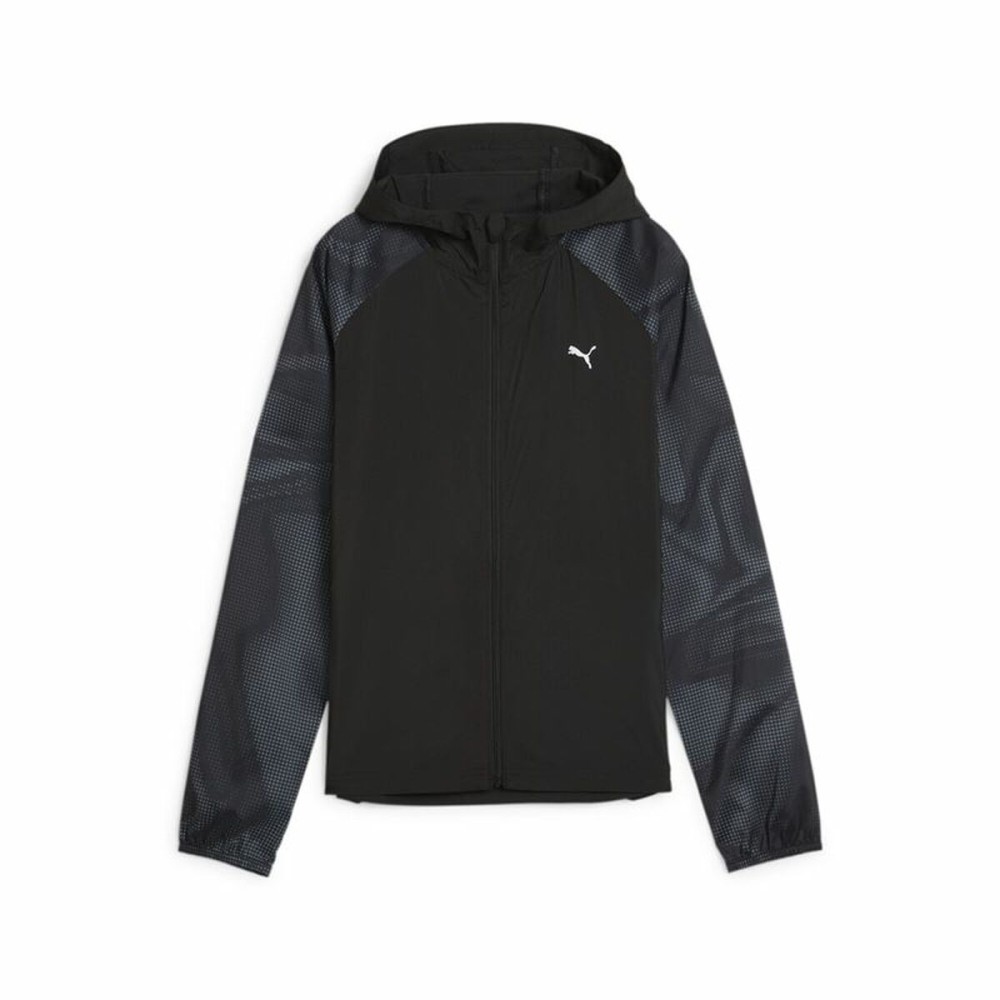 Sportjacke für Frauen Puma Run Favorite AOP OV Schwarz