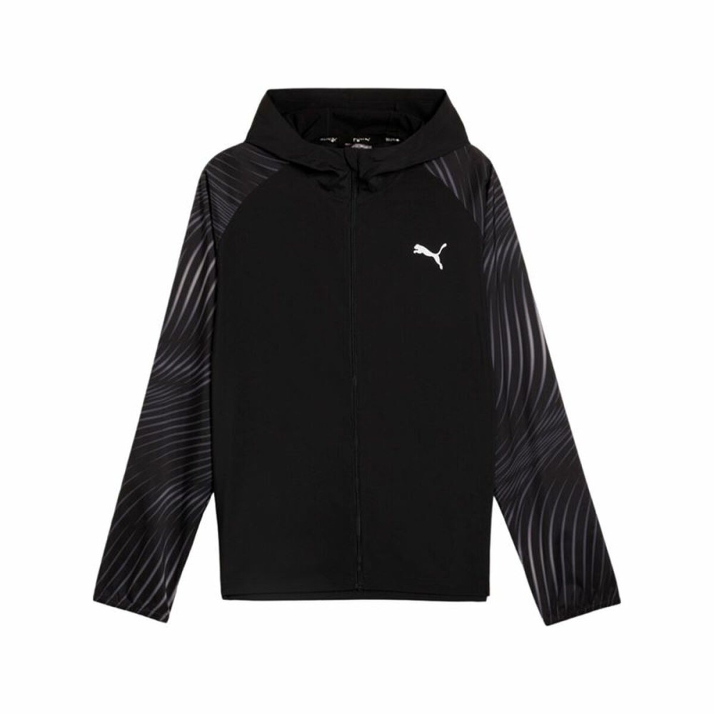 Men's Sports Jacket Puma Run Favorite Aop Woven Black