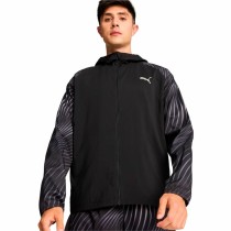 Men's Sports Jacket Puma Run Favorite Aop Woven Black