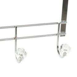 Door Coat Rack DKD Home Decor 8424001835256 Transparent Silver Metal 47 x 10 x 22 cm