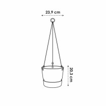 Jardinière suspendue Elho Greenville Blanc Plastique Ø 23,9 x 20,3 cm