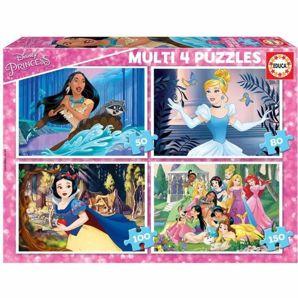 Set de 4 Puzzles Disney Princess Educa 17637 380 Pièces