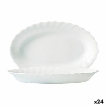 Plat à Gratin Luminarc Trianon Blanc verre (22 cm) (24 Unités)