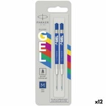 Refill for ballpoint pen Parker Jotter 2 Pieces Blue (12 Units)