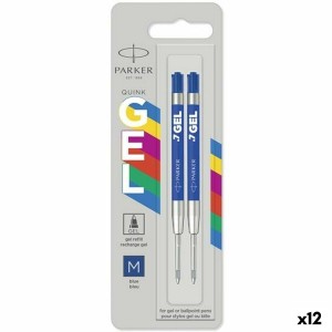 Refill for ballpoint pen Parker Jotter 2 Pieces Blue (12 Units)