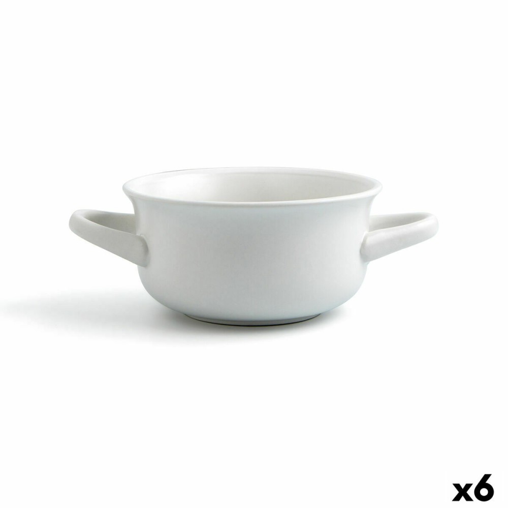 Soup Bowls Quid B&W White (600 ml) (Pack 6x)