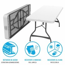 Folding Table Lifetime White Rectangular Steel Plastic 182 x 76 x 73,5 cm