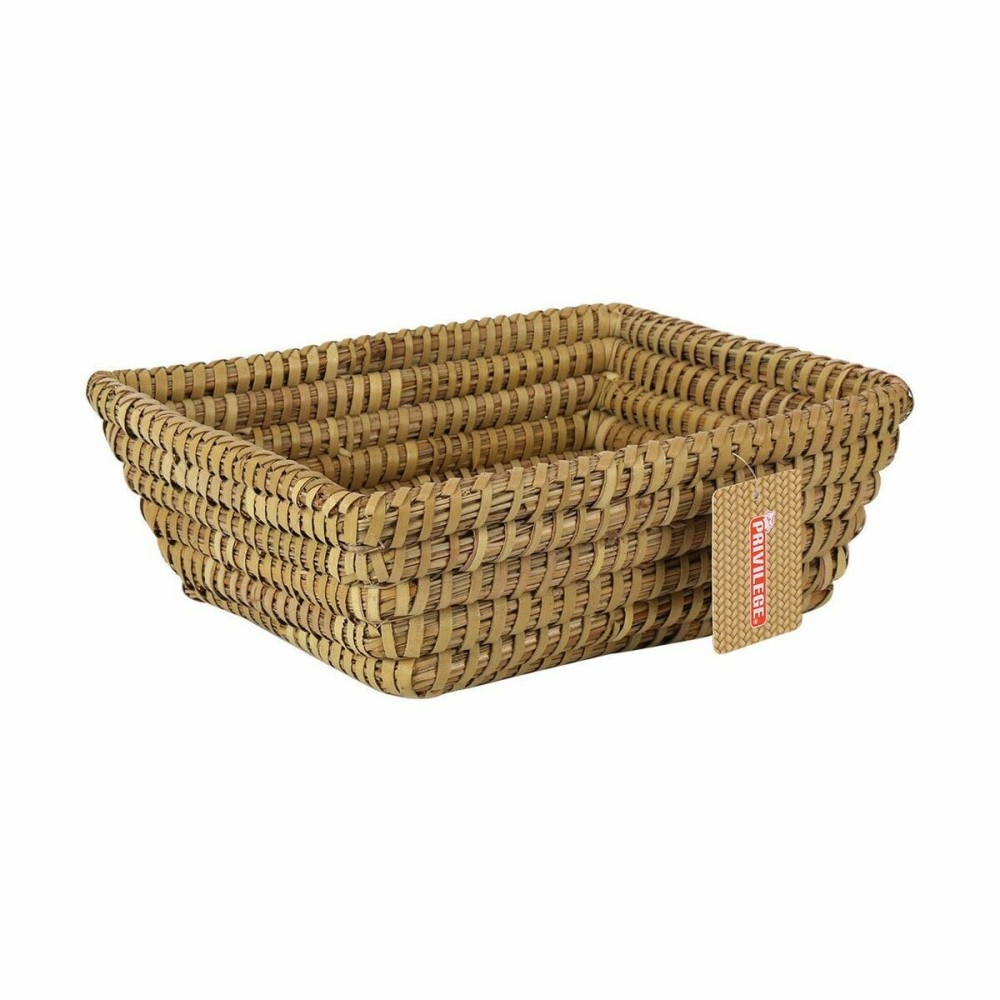 Multi-purpose basket Privilege Korne Brown wicker Rectangular 25 x 20 x 8 cm (24 Units)