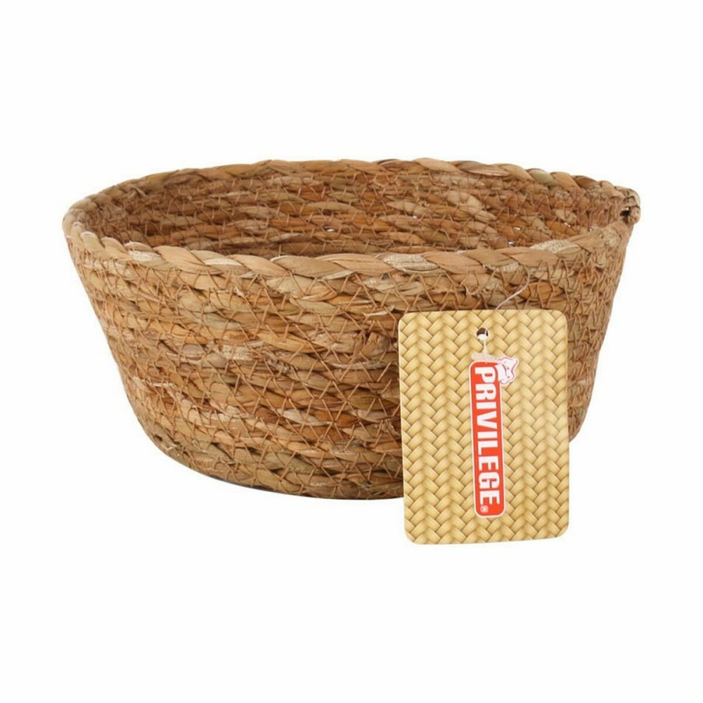 Multi-purpose basket Privilege Brown 17 x 17 x 7 cm wicker Circular (18 Units)