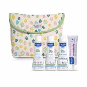 Nécessaire de Voyage Mustela Bebé Neceser Lunares Lote 5 Pièces