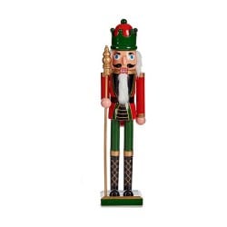 Decorative Figure Red Green Nutcracker 18,5 x 81,5 x 16,5 cm Plastic