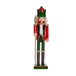 Figurine Décorative Rouge Vert Casse-Noisette 18,5 x 81,5 x 16,5 cm Plastique