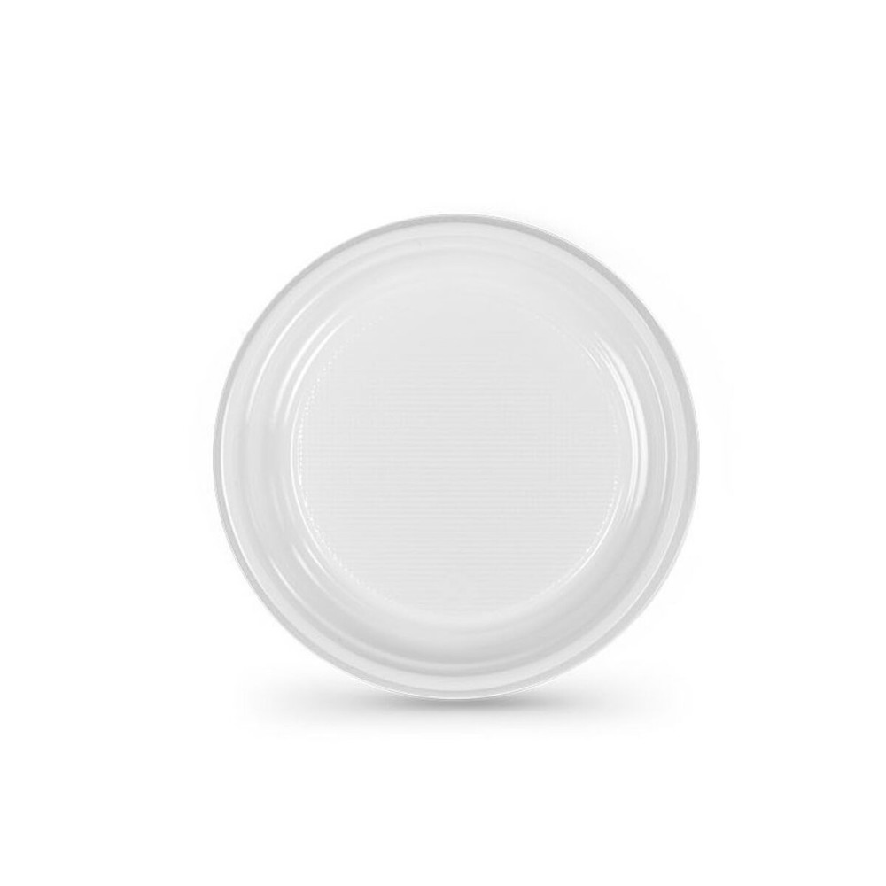 Lot d'assiettes réutilisables Algon Blanc Plastique 17 cm (25 Unités)