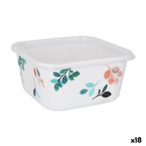 Viereckige Lunchbox mit Deckel La Mediterránea Alba Melamine 13 x 13 x 6,5 cm (18 Stück)