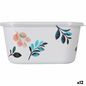 Viereckige Lunchbox mit Deckel La Mediterránea Alba Melamine 15,5 x 15,5 x 7,5 cm (12 Stück)