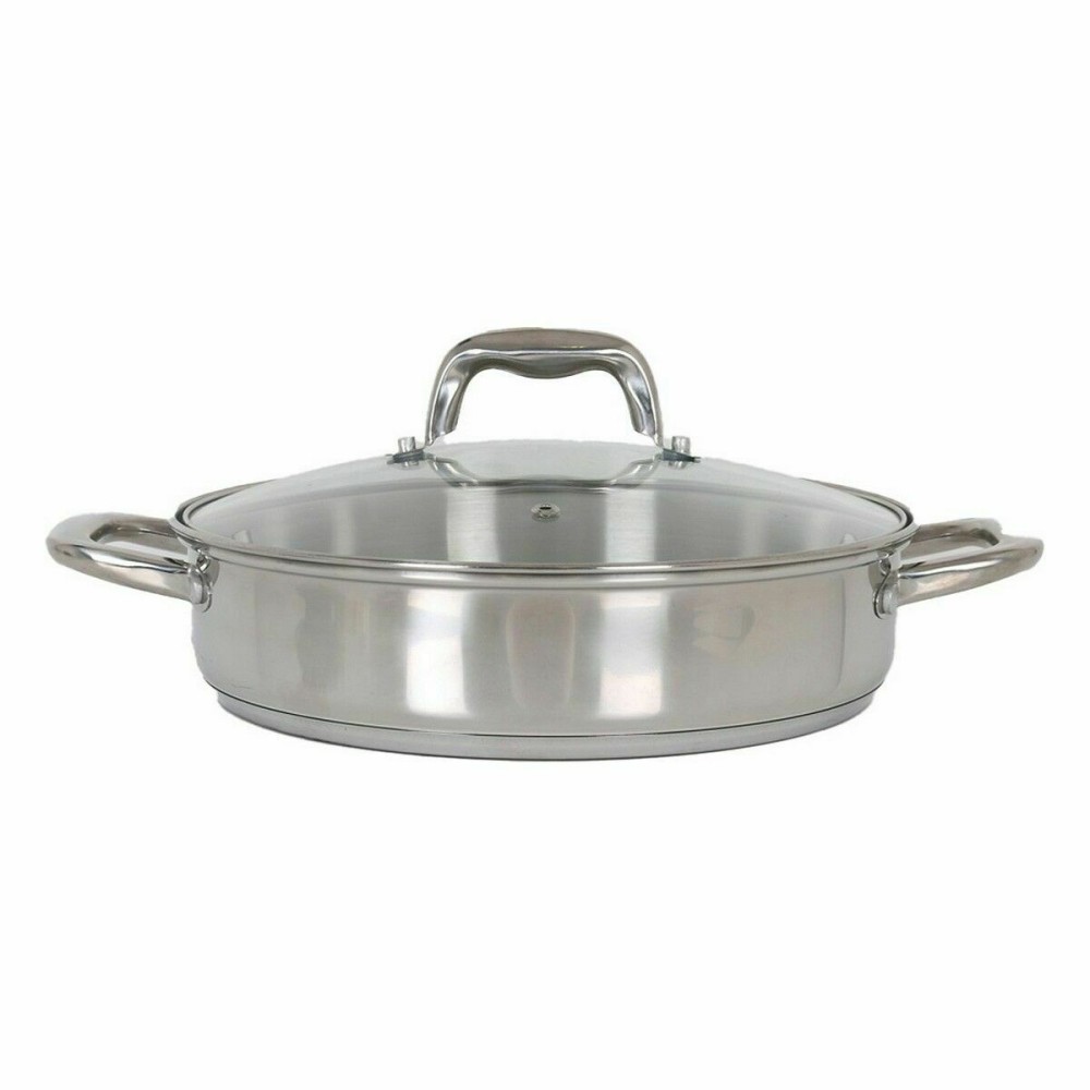 Casserole avec Couvercle en Verre Quttin 5,3 L (2 Unités)