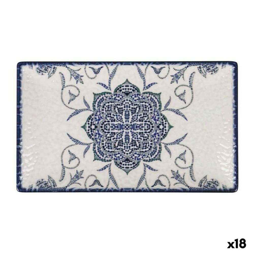 Plat à Gratin La Mediterránea Rosetta Porcelaine Rectangulaire 25,3 x 15 x 1,8 cm (18 Unités)