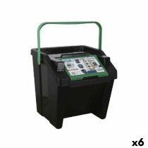 Recycling Waste Bin Tontarelli Moda Green Stackable 28 L (6 Units)