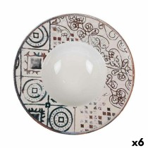 Assiette creuse La Mediterránea Grecia Porcelaine Ø 28 cm (6 Unités)