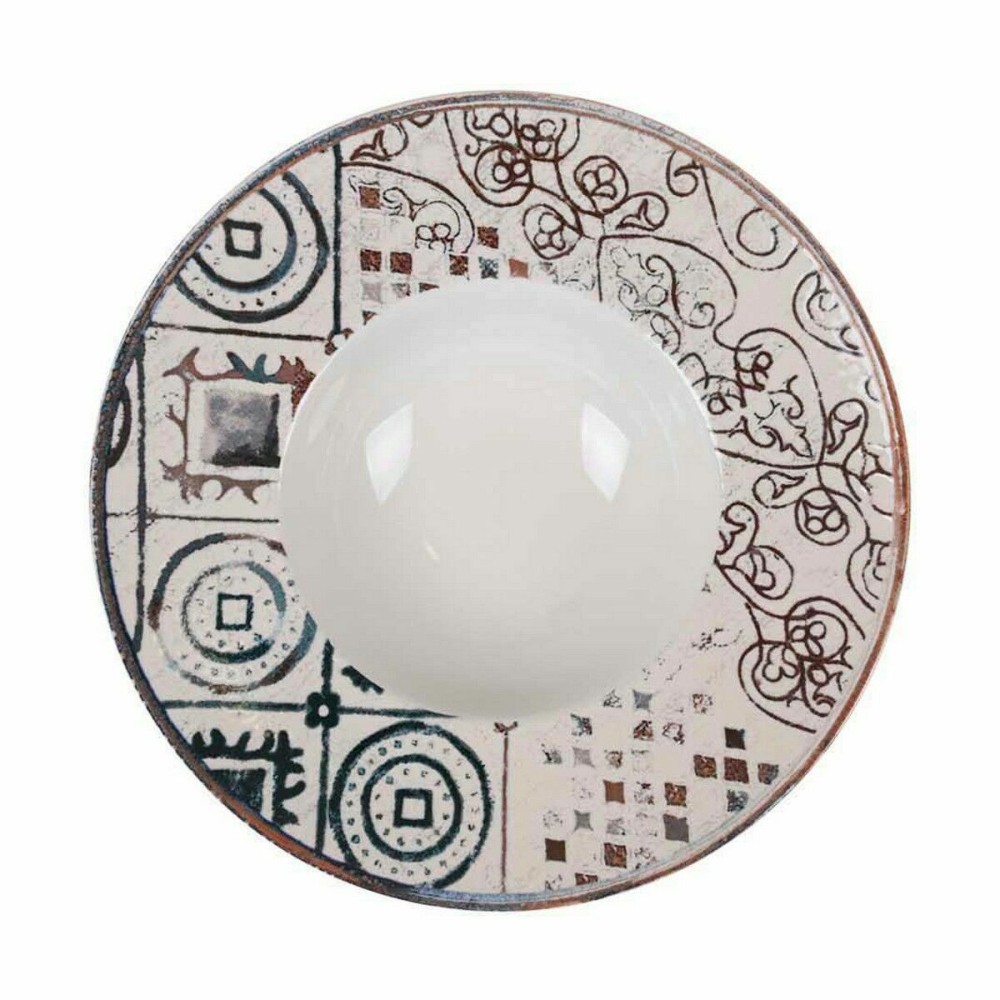 Assiette creuse La Mediterránea Grecia Porcelaine Ø 28 cm (6 Unités)