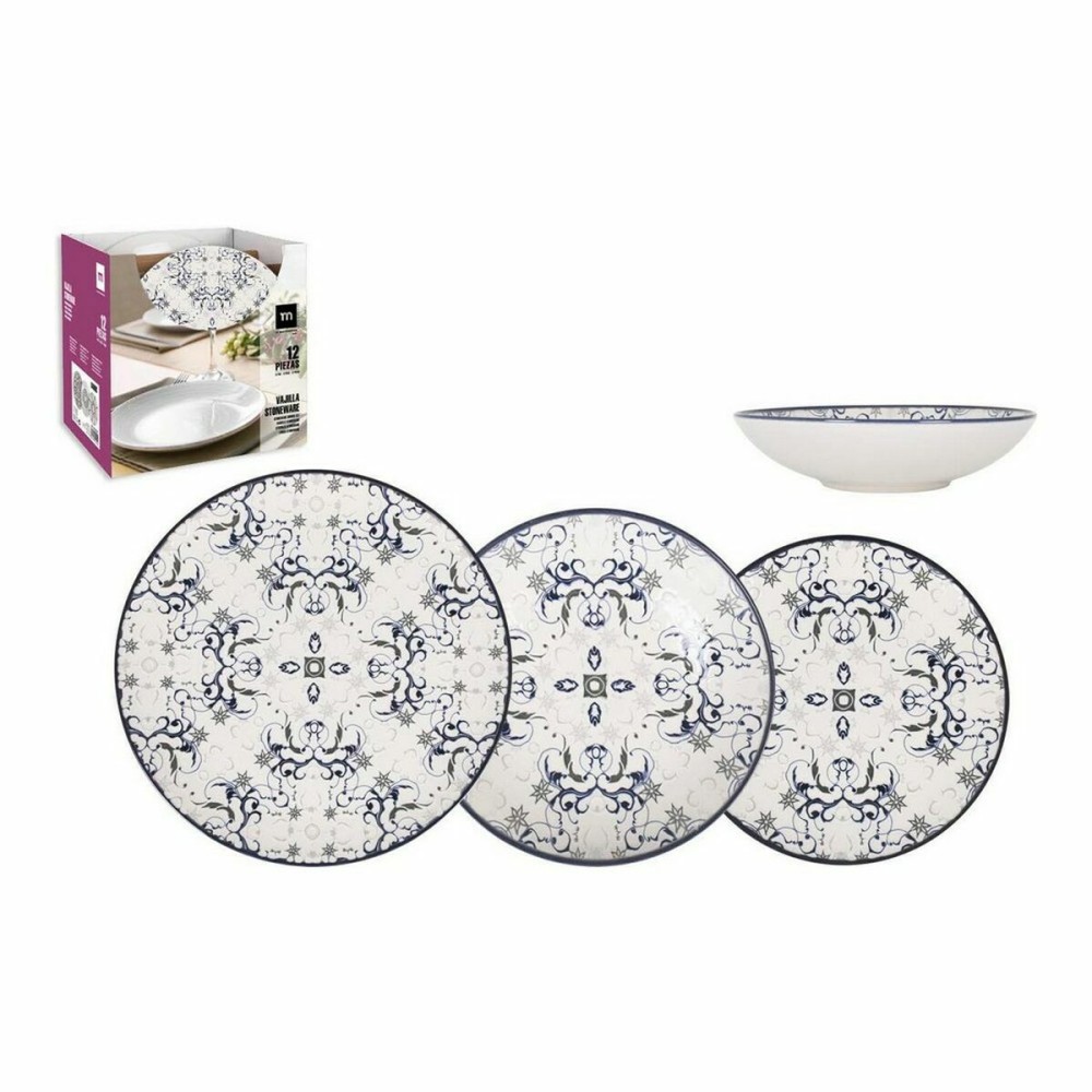 Dinnerware Set La Mediterránea Tesa 12 Pieces Porcelain (2 Units)