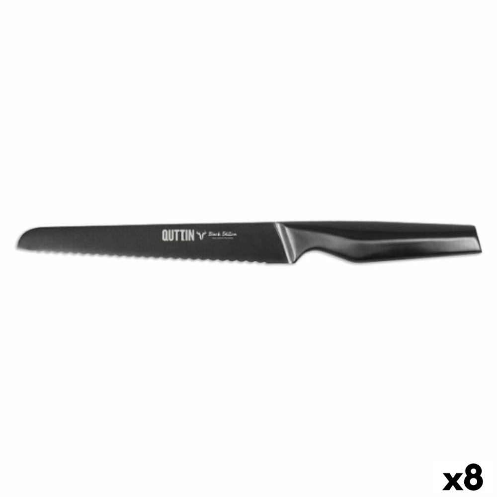 Bread Knife Quttin Black Edition 8 Units 20 cm